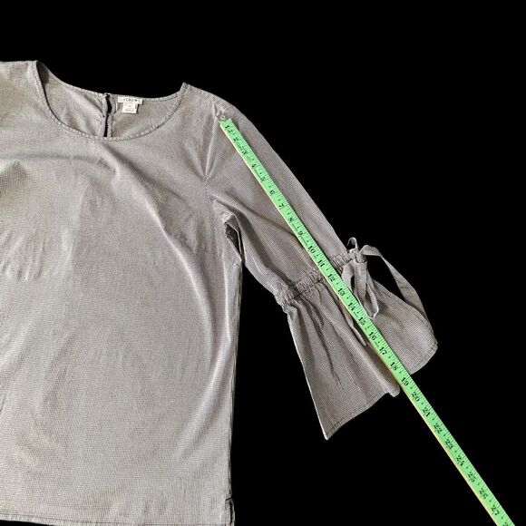 J Crew Women's Black and White Plaid Blouse Top SZ/ M - Picture 10 of 16